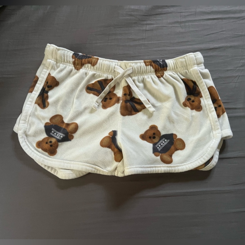 Aeropostale Cream Teddy Bear Print Shorts